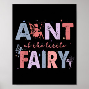 Aunt Little Fairy First Birthday Illustration Poster
