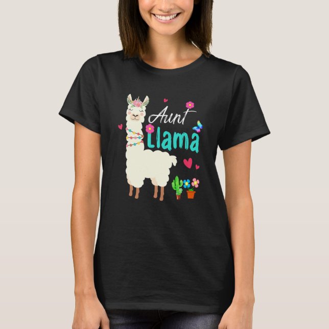 Aunt Llama Mother's Day Women Aunt Birthday T-Shirt (Front)