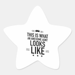 Aunt look like black star sticker