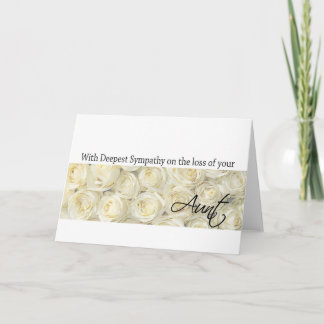 Aunt loss Sympathy rose card