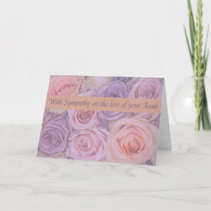 Aunt loss Sympathy rose card