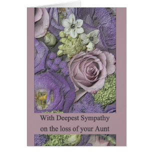 Aunt loss Sympathy rose card