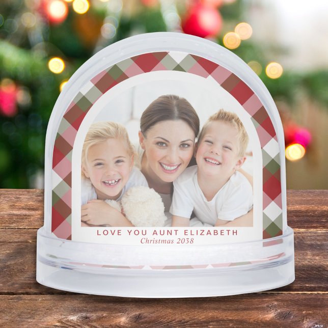Aunt Love You Arch Photo Christmas Snowglobe (Creator Uploaded)