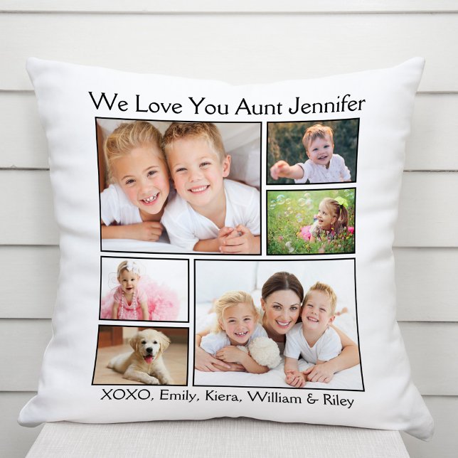 Aunt Love You Photo Collage Cushion (Creator Uploaded)