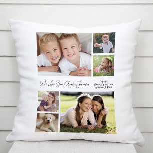 Aunt Love You Photo Collage White Cushion