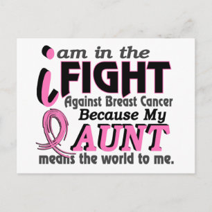 Aunt Means The World To Me Breast Cancer Postcard