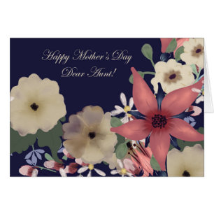 Aunt Mother's Day   Country Flowers   Navy Blue