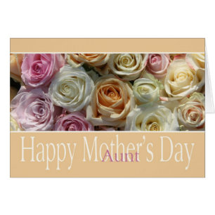 Aunt Mother's Day rose card