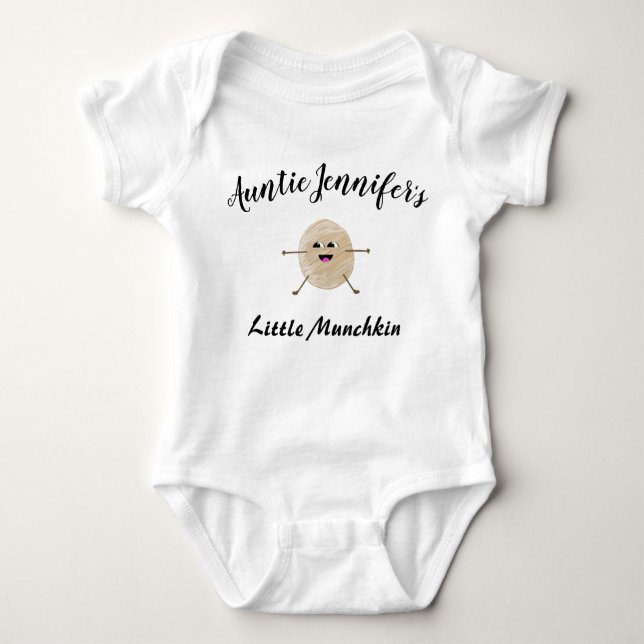Aunt Newborn Little Munchkin Niece Nephew Cute Baby Bodysuit (Front)