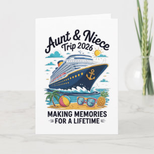 Aunt Niece Cruise Trip 2026 Summer Vacation Matchi Card