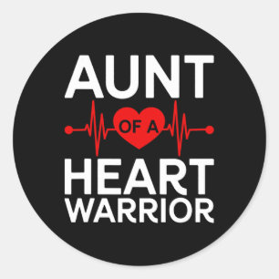 Aunt Of A Chd Warrior Congenital Heart Disease Chd Classic Round Sticker