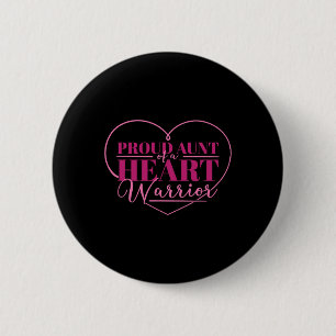 Aunt Of A Heart Warrior  6 Cm Round Badge