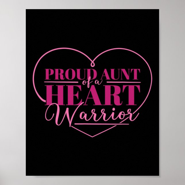 Aunt Of A Heart Warrior  Poster (Front)