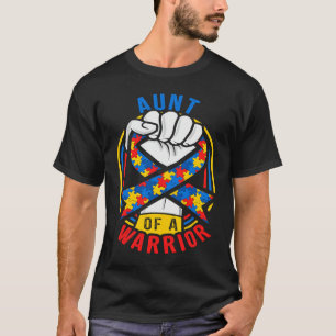 Aunt of a Warrior Autism Awareness Matching T-Shirt