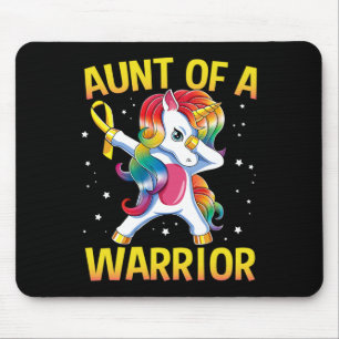 Aunt of a Warrior Childhood Cancer Awareness Dabbi Mouse Pad