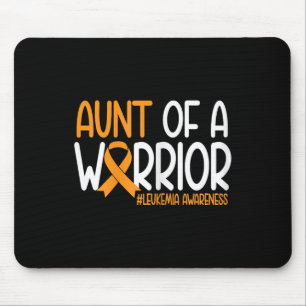 Aunt Of A Warrior Family Leukaemia Cancer Awarenes Mouse Pad