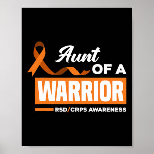 Aunt Of A Warrior Support Supporter RSD CRPS Aware Poster