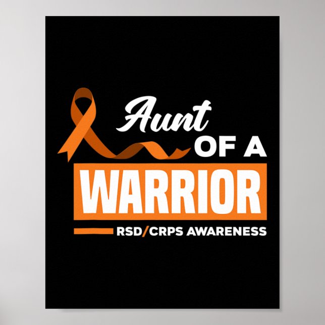 Aunt Of A Warrior Support Supporter RSD CRPS Aware Poster (Front)