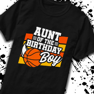 Aunt of Birthday Boy Boys Basketball Birthday T-Shirt