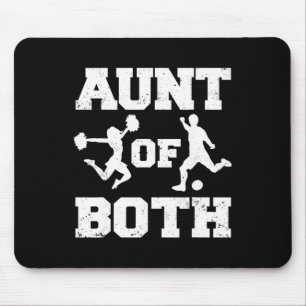 Aunt Of Both Cheer And Soccer Cheerleader Soccer P Mouse Pad