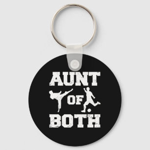 Aunt Of Both Taekwondo And Soccer Martial Arts Spo Key Ring