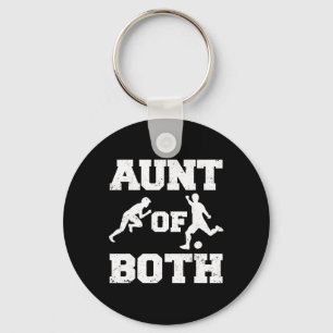 Aunt Of Both Track And Field And Soccer Runner Soc Key Ring