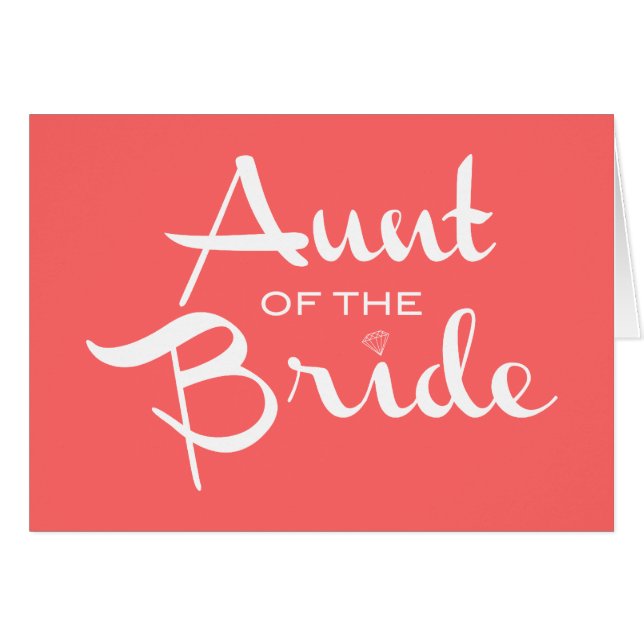 Aunt of Bride White on Pink (Front Horizontal)
