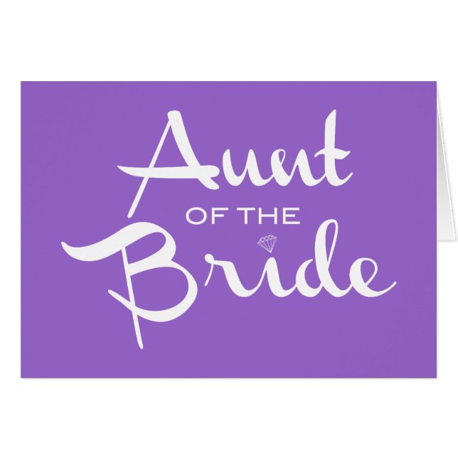 Aunt of Bride White on Purple (Front Horizontal)