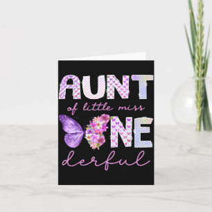 Aunt of Little Miss Onederful Butterfly 1st Card