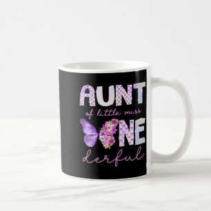 Aunt of little miss onederful butterfly 1st coffee mug