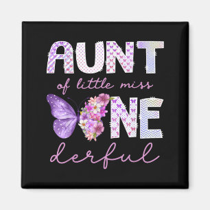 Aunt of Little Miss Onederful Butterfly 1st Magnet