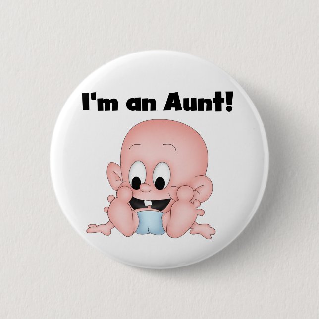 Aunt of New Nephew Tshirts and Gifts 6 Cm Round Badge (Front)