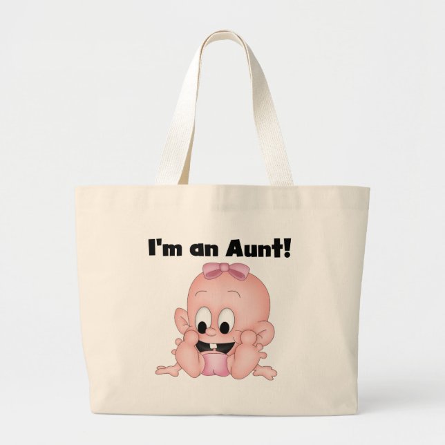 Aunt of New Niece Tshirts and Gifts Large Tote Bag (Front)