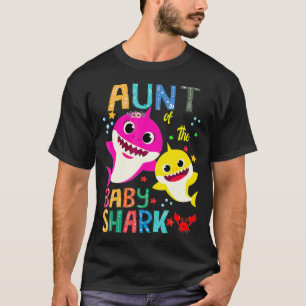 Aunt Of The Baby Shark Birthday Aunt Shark T-Shirt