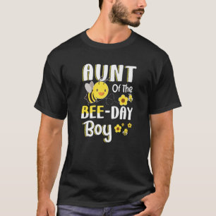 Aunt Of The Bee Day Boy Bee Birthday Party T-Shirt
