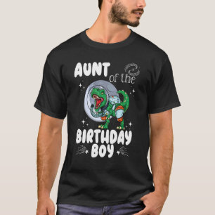 Aunt Of The Birthday Boy Astronaut Dinosaur Bday P T-Shirt