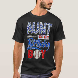Aunt Of The Birthday Boy Baseball Birthday Family  T-Shirt