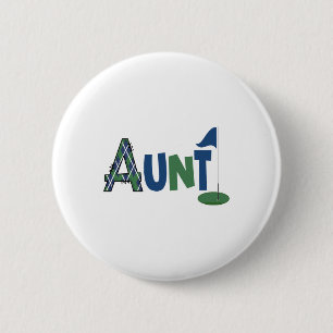 Aunt Of The Birthday Boy Hole In One Golf Sport Ma 6 Cm Round Badge