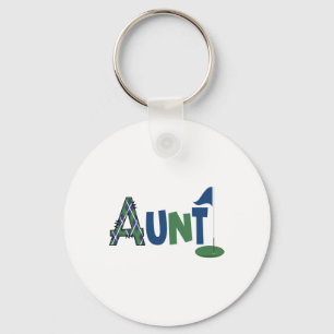 Aunt Of The Birthday Boy Hole In One Golf Sport Ma Key Ring