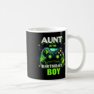 Aunt Of The Birthday Boy Matching Family Video Gam Coffee Mug