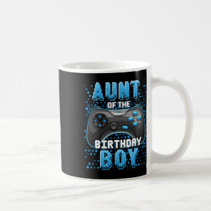 Aunt Of The Birthday Boy Matching Video Game Birth Coffee Mug
