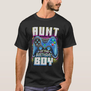 Aunt of the Birthday Boy Matching Video Game Birth T-Shirt
