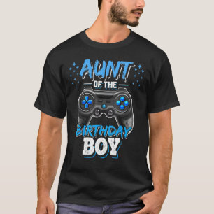 Aunt of the Birthday Boy Matching Video Game Birth T-Shirt