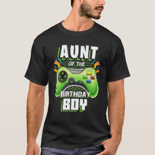 Aunt Of The Birthday Boy Matching Video Gamer Birt T-Shirt