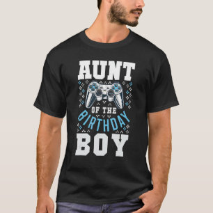 Aunt of the Birthday Boy Matching Video Gamer Birt T-Shirt