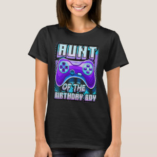 Aunt Of The Birthday Boy Matching Video Gamer Birt T-Shirt