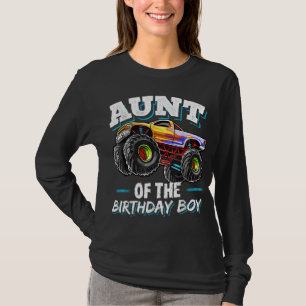 Aunt of the Birthday Boy Monster Truck Birthday Pa T-Shirt