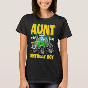 Aunt Of The Birthday Boy Tractor Farm Family Match T-Shirt
