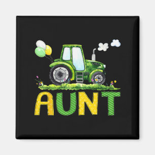 Aunt Of The Birthday Boy Tractor Farm Truck Matchi Magnet