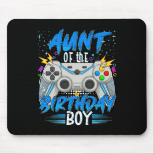 Aunt Of The Birthday Boy Video Game Birthday Gamer Mouse Pad